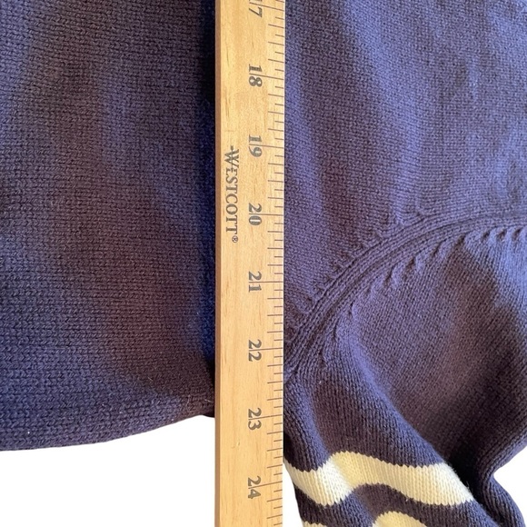 Letterman Cardigan Sweater button up- White Stripes -Letter B on Pocket Size XL - Picture 4 of 11